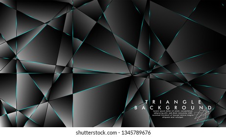 ABSTRACT BACKGROUND OF GEOMETRIC WITH luxurious polygon patterns. BLUE LIGHT triangle line