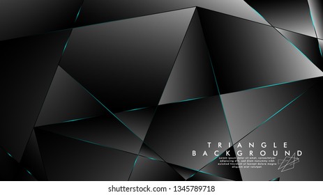ABSTRACT BACKGROUND OF GEOMETRIC WITH luxurious polygon patterns. BLUE LIGHT triangle line