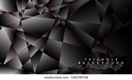 ABSTRACT BACKGROUND OF GEOMETRIC WITH luxurious polygon patterns and RED triangle lines