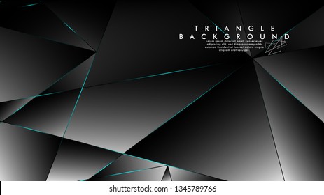 ABSTRACT BACKGROUND OF GEOMETRIC WITH luxurious polygon patterns. BLUE LIGHT triangle line