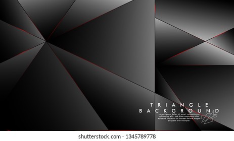 ABSTRACT BACKGROUND OF GEOMETRIC WITH luxurious polygon patterns and RED triangle lines