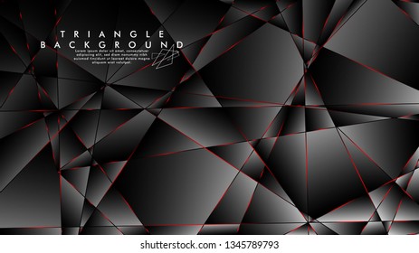 ABSTRACT BACKGROUND OF GEOMETRIC WITH luxurious polygon patterns and RED triangle lines