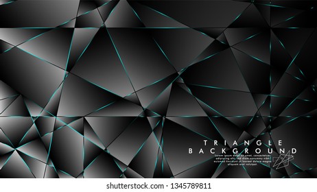 ABSTRACT BACKGROUND OF GEOMETRIC WITH luxurious polygon patterns. BLUE LIGHT triangle line