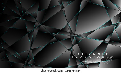 ABSTRACT BACKGROUND OF GEOMETRIC WITH luxurious polygon patterns. BLUE LIGHT triangle line