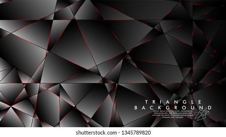 ABSTRACT BACKGROUND OF GEOMETRIC WITH luxurious polygon patterns and RED triangle lines