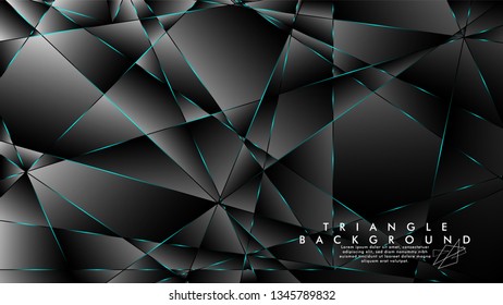 ABSTRACT BACKGROUND OF GEOMETRIC WITH luxurious polygon patterns. BLUE LIGHT triangle line