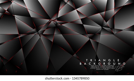 ABSTRACT BACKGROUND OF GEOMETRIC WITH luxurious polygon patterns and RED triangle lines