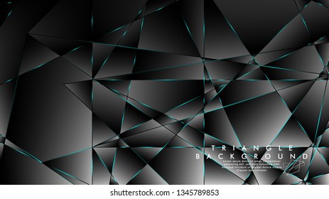 ABSTRACT BACKGROUND OF GEOMETRIC WITH luxurious polygon patterns. BLUE LIGHT triangle line