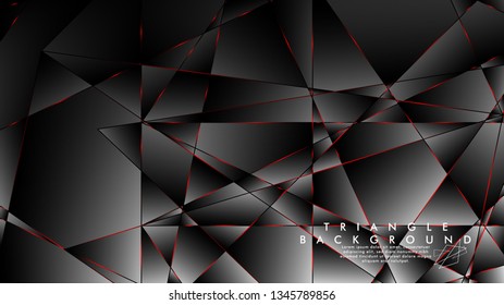 ABSTRACT BACKGROUND OF GEOMETRIC WITH luxurious polygon patterns and RED triangle lines