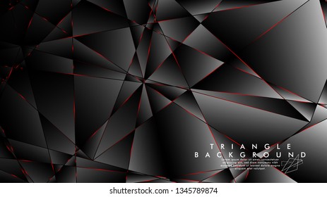 ABSTRACT BACKGROUND OF GEOMETRIC WITH luxurious polygon patterns and RED triangle lines