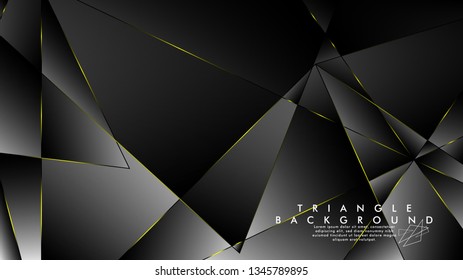 ABSTRACT BACKGROUND OF GEOMETRIC WITH luxurious polygon patterns and YELLOW triangle lines