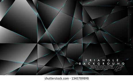 ABSTRACT BACKGROUND OF GEOMETRIC WITH luxurious polygon patterns. BLUE LIGHT triangle line