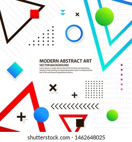 Abstract background geometric memphis style. vector illustration