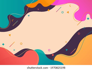 Abstract background geometric with memphis waves.  Eps10 vector.