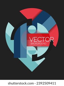Fondo abstracto, formas redondeadas geométricas mínimas y composición de círculos