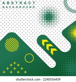 abstract background with geometric model of green color