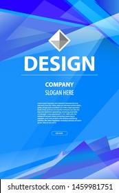 abstract background geometric modern business design company leaflet, flyer, cover template. Abstract diagonal background blue lines. vector illustration EPS 10 art