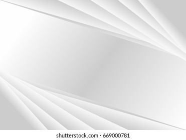 abstract background geometric modern white and gray color with smooth lines ,vector illustration