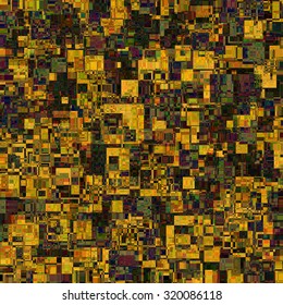 Abstract background. Geometric mosaic. It consists of square shapes of different color and size. Graphic design element.