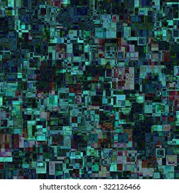 Abstract background. Geometric mosaic. It consists of square shapes of different color and size. Graphic design element.