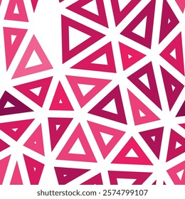 Abstract background with geometric mosaic shapes. Large triangles size. Mono tone style. Geometric shapes outlined. Repeatable pattern. Berry Burst. Creative vector tiles.