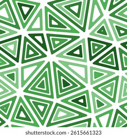 Abstract background with geometric mosaic shapes. Big triangles size. Multiple repeated inner triangles. Mono tone colored style. Repeatable pattern. Classy vector tiles. Seamless vector illustration.