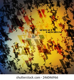 Abstract background with geometric motifs, vector art Illustration