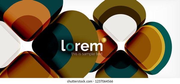 Abstract background - geometric multicolored round shapes composition. Trendy abstract layout template for business or technology presentation or web brochure cover, wallpaper. Vector illustration