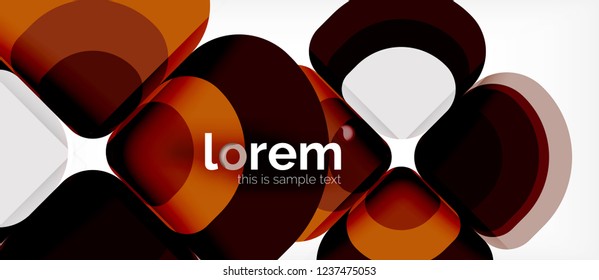 Abstract background - geometric multicolored round shapes composition. Trendy abstract layout template for business or technology presentation or web brochure cover, wallpaper. Vector illustration