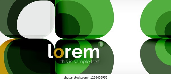 Abstract background - geometric multicolored round shapes composition. Trendy abstract layout template for business or technology presentation or web brochure cover, wallpaper. Vector illustration