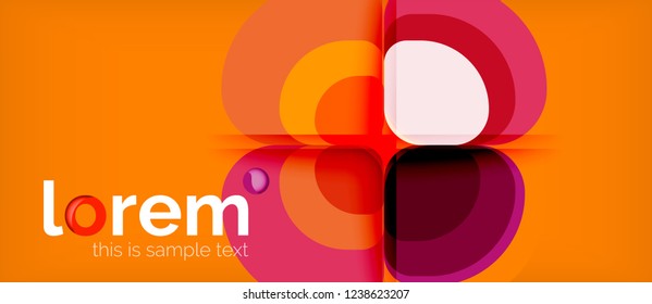 Abstract background - geometric multicolored round shapes composition. Trendy abstract layout template for business or technology presentation or web brochure cover, wallpaper. Vector illustration