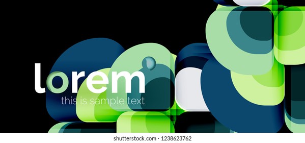 Abstract background - geometric multicolored round shapes composition. Trendy abstract layout template for business or technology presentation or web brochure cover, wallpaper. Vector illustration