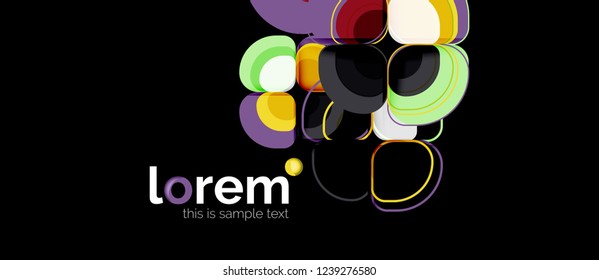 Abstract background - geometric multicolored round shapes composition. Trendy abstract layout template for business or technology presentation or web brochure cover, wallpaper. Vector illustration