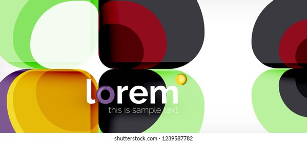 Abstract background - geometric multicolored round shapes composition. Trendy abstract layout template for business or technology presentation or web brochure cover, wallpaper. Vector illustration