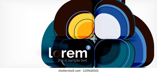 Abstract background - geometric multicolored round shapes composition. Trendy abstract layout template for business or technology presentation or web brochure cover, wallpaper. Vector illustration