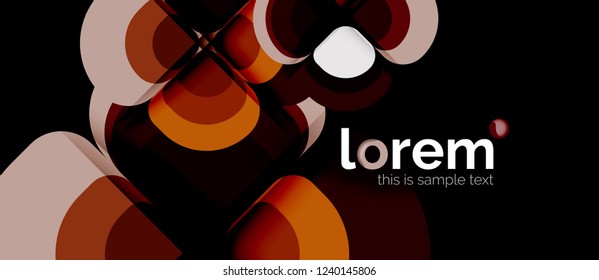 Abstract background - geometric multicolored round shapes composition. Trendy abstract layout template for business or technology presentation or web brochure cover, wallpaper. Vector illustration