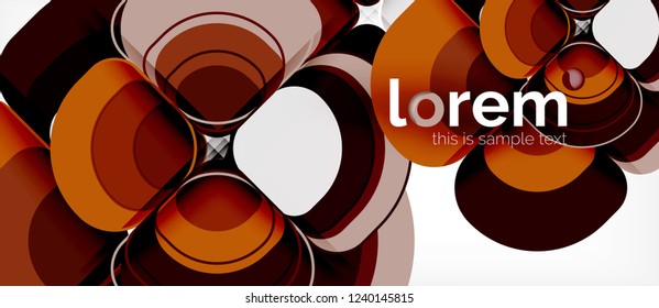 Abstract background - geometric multicolored round shapes composition. Trendy abstract layout template for business or technology presentation or web brochure cover, wallpaper. Vector illustration