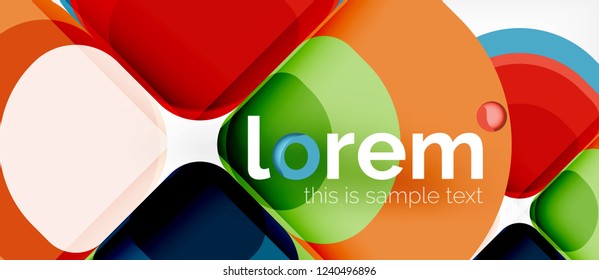 Abstract background - geometric multicolored round shapes composition. Trendy abstract layout template for business or technology presentation or web brochure cover, wallpaper. Vector illustration