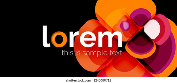 Abstract background - geometric multicolored round shapes composition. Trendy abstract layout template for business or technology presentation or web brochure cover, wallpaper. Vector illustration