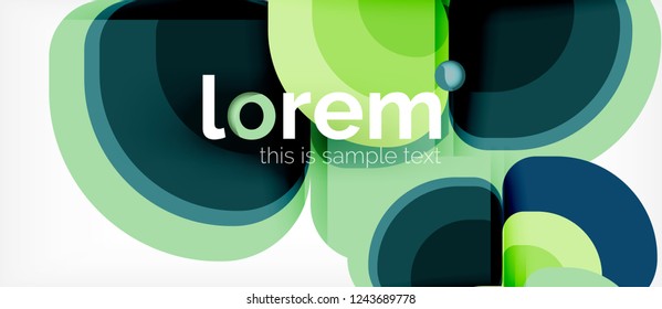 Abstract background - geometric multicolored round shapes composition. Trendy abstract layout template for business or technology presentation or web brochure cover, wallpaper. Vector illustration