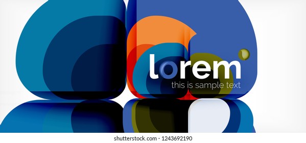 Abstract background - geometric multicolored round shapes composition. Trendy abstract layout template for business or technology presentation or web brochure cover, wallpaper. Vector illustration