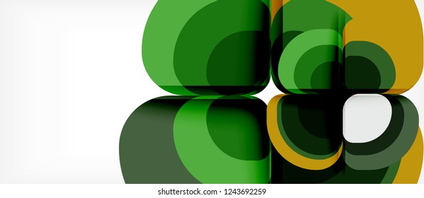 Abstract background - geometric multicolored round shapes composition. Trendy abstract layout template for business or technology presentation or web brochure cover, wallpaper. Vector illustration