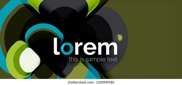 Abstract background - geometric multicolored round shapes composition. Trendy abstract layout template for business or technology presentation or web brochure cover, wallpaper. Vector illustration