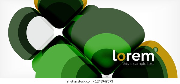 Abstract background - geometric multicolored round shapes composition. Trendy abstract layout template for business or technology presentation or web brochure cover, wallpaper. Vector illustration