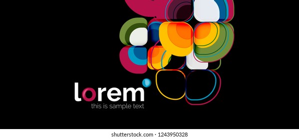 Abstract background - geometric multicolored round shapes composition. Trendy abstract layout template for business or technology presentation or web brochure cover, wallpaper. Vector illustration