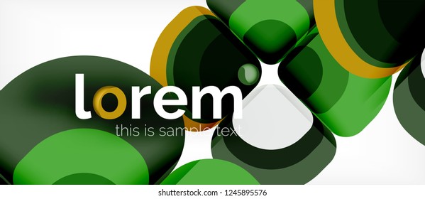 Abstract background - geometric multicolored round shapes composition. Trendy abstract layout template for business or technology presentation or web brochure cover, wallpaper. Vector illustration