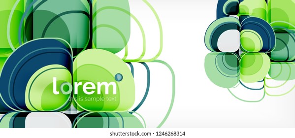 Abstract background - geometric multicolored round shapes composition. Trendy abstract layout template for business or technology presentation or web brochure cover, wallpaper. Vector illustration