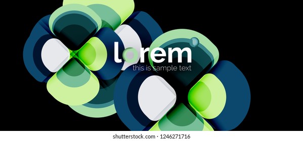 Abstract background - geometric multicolored round shapes composition. Trendy abstract layout template for business or technology presentation or web brochure cover, wallpaper. Vector illustration