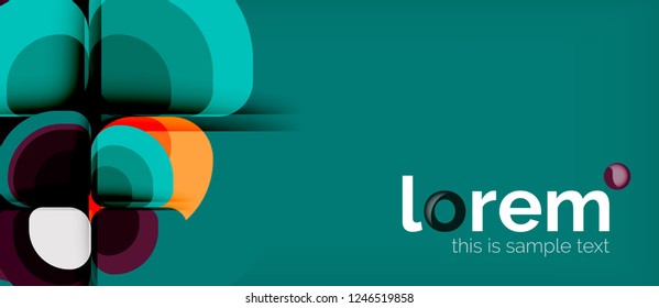 Abstract background - geometric multicolored round shapes composition. Trendy abstract layout template for business or technology presentation or web brochure cover, wallpaper. Vector illustration