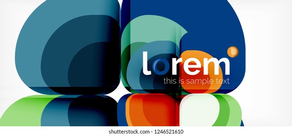 Abstract background - geometric multicolored round shapes composition. Trendy abstract layout template for business or technology presentation or web brochure cover, wallpaper. Vector illustration